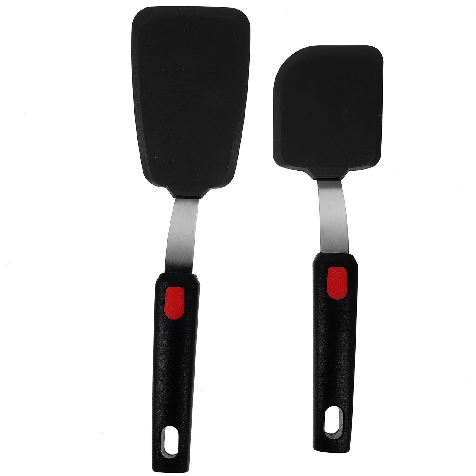

2 Pcs Silicone Spatula Pancake Shovels Spring Steel Spatulas Cooking Utensils Egg Flipper Kitchen Cooker
