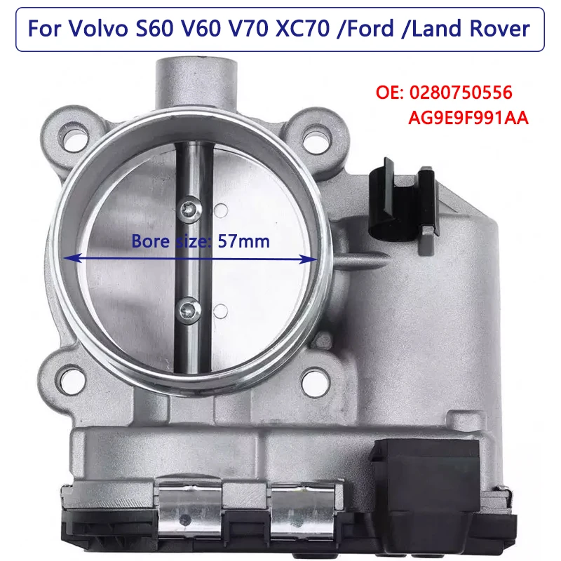 

Новый корпус дроссельной заслонки для Volvo S60 FORD 2,0 бензиновый Land Rover Discovery Sport Evoque дроссельная заслонка 0280750556 AG9E9F991AA