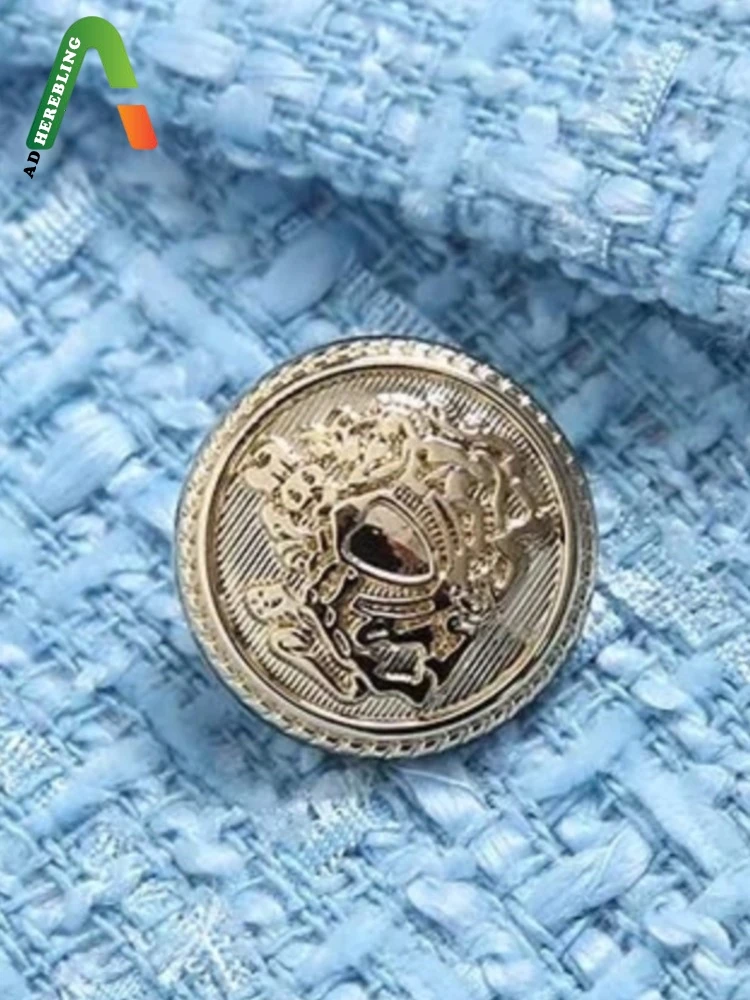 Женские повседневные куртки Adherebling весенние синие твидовые пиджаки с длинным