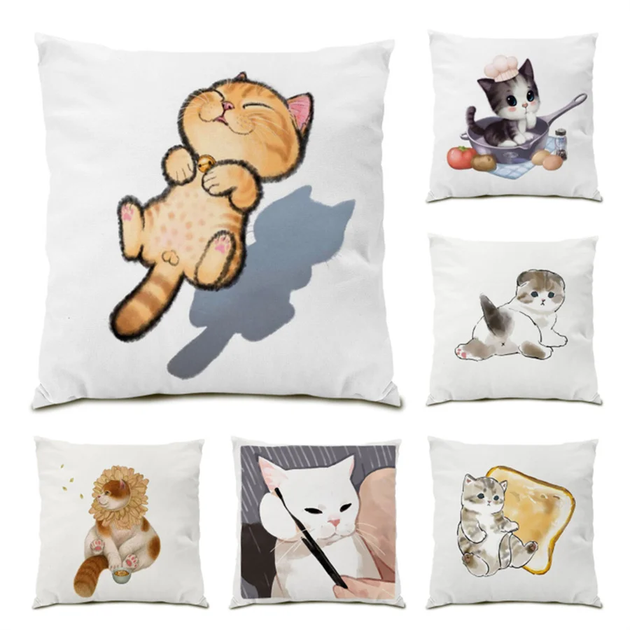 

Sofa Decorative Pillow Cases Delicious Food Ornamental Pillows for Living Room Comfortable Polyester Linen Home Decoration E0439