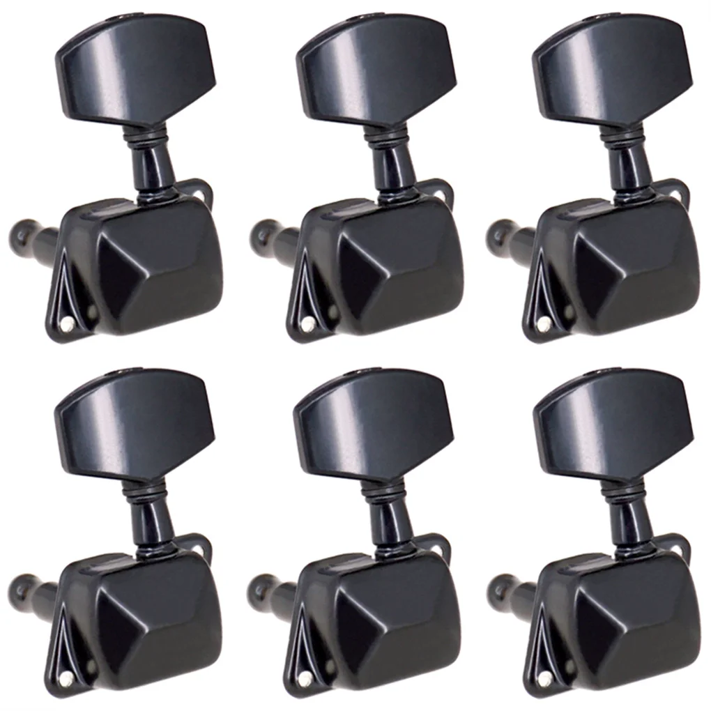 

1/2/3 колышки для настройки, черные кнопки тюнера, головки станка, аксессуары для аксессуаров, запчасти для гитар для замены