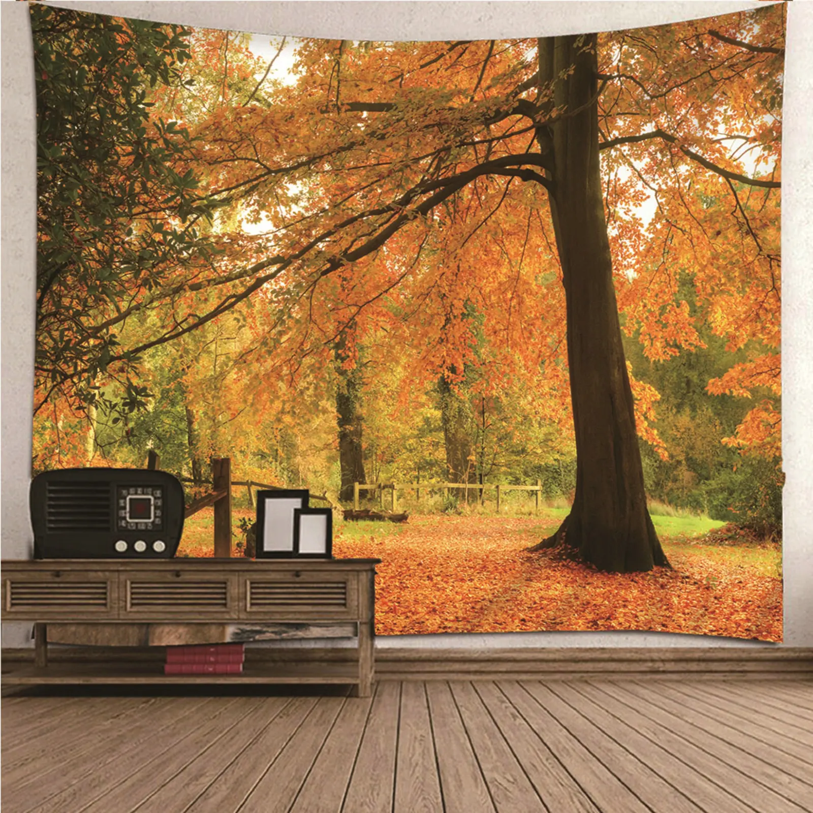 

Home Decor Room Tapestry For Bedroom Space Nature tree forest landscape Maple Forest Wall Hanging Art Decor