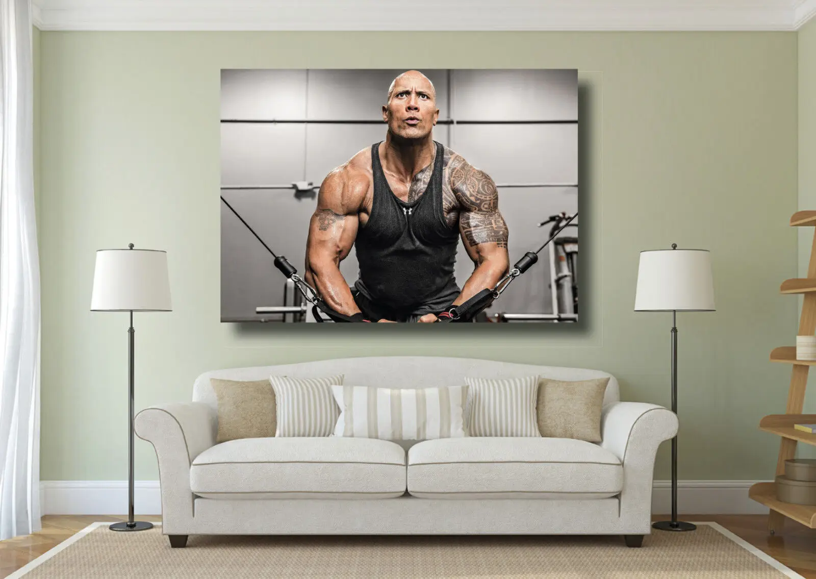 1 шт. гигантский настенный постер Dwayne 'The Rock' Johnson для бодибилдинга печать