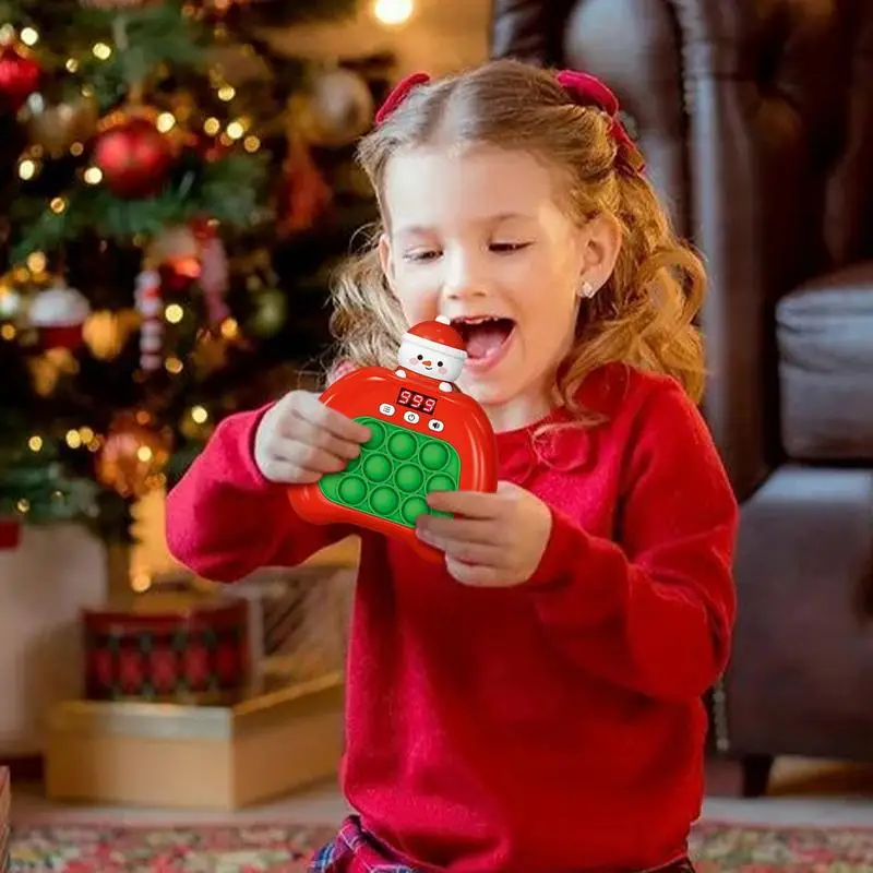 

Christmas Quick Push Game Console Snowman Whack Game Stress Toys Game Console Breakthrough Puzzle Boys Girls Birthday Gifts