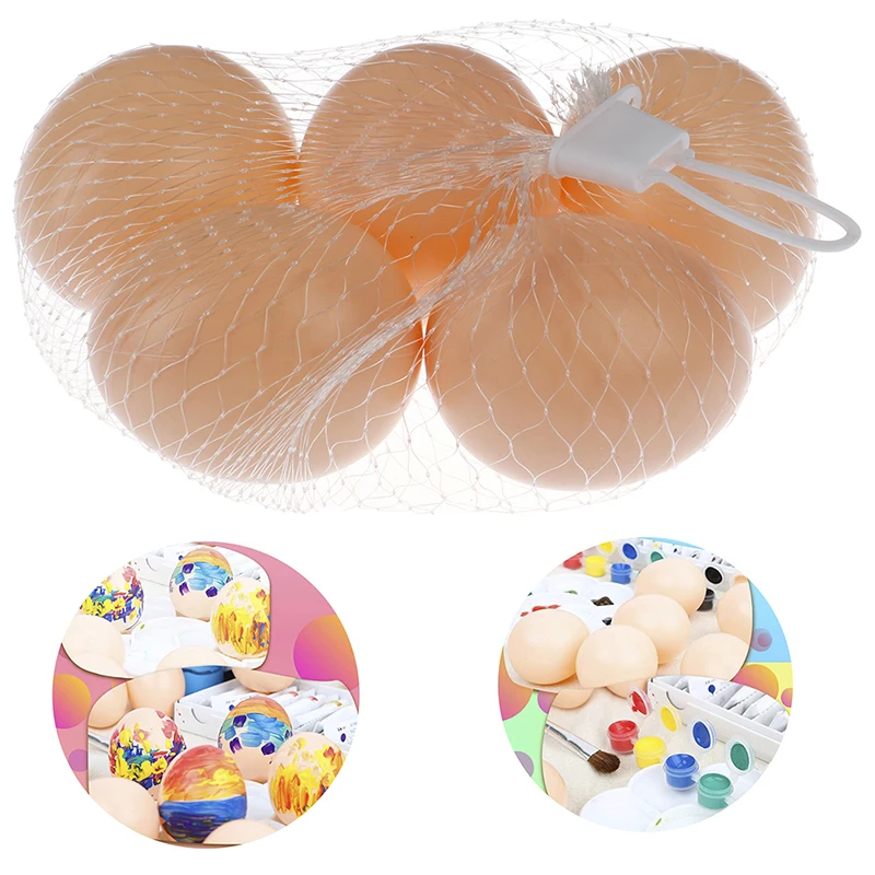 

Simulation Egg Fake Eggs Toys For Children Model Painting Fun Doodle DIY Plastic Easter Eggs Decoration Educational Toys