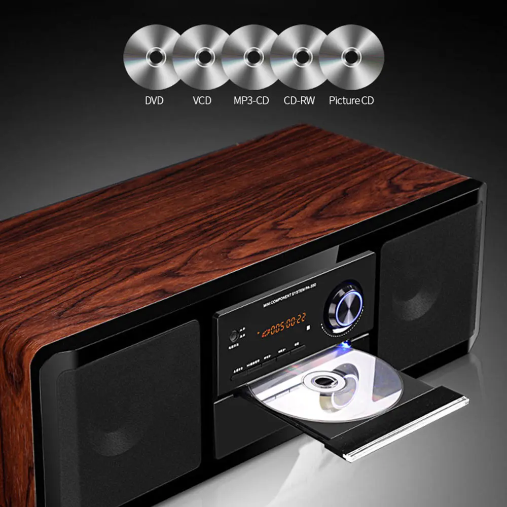 

PA-350 DVD Player Speaker Theater Karaoke Wooden Hifi Home Audio Subwoofer Computer Bluetooth Multimedia Speaker