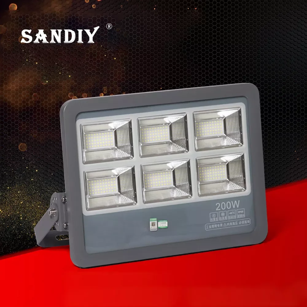 

SANDIY Led Flood Light 200W300W400W500W600W Outdoor Waterproof IP66 Spotlight Pitch High Bar Rainproof Square Lighting AC220V