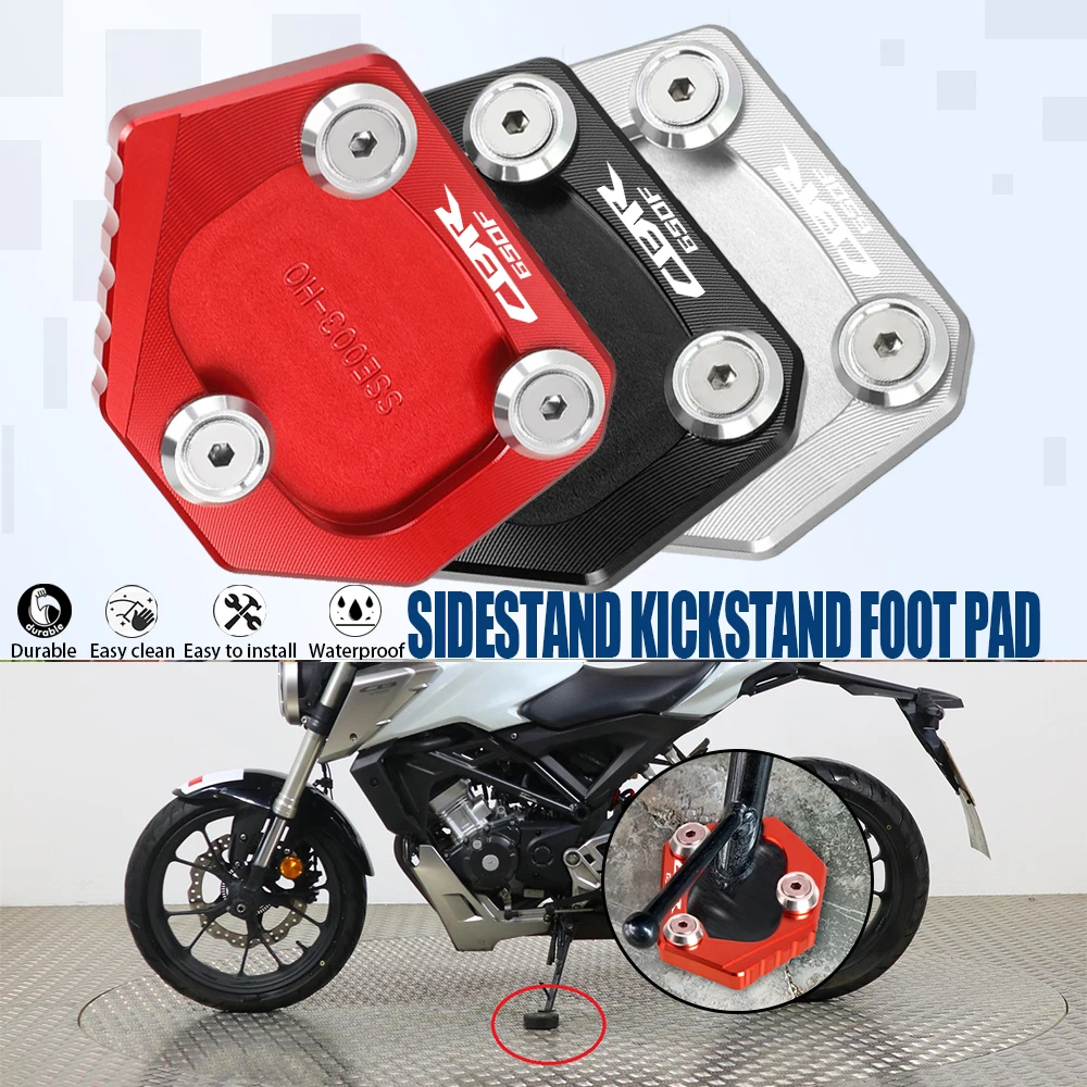 

Motorcycle Side Stand Enlarger Sled Sidestand Kickstand Foot Pad For Honda CBR650F CBR 650F 2011-2018 2019 2020 2021 2022 2023