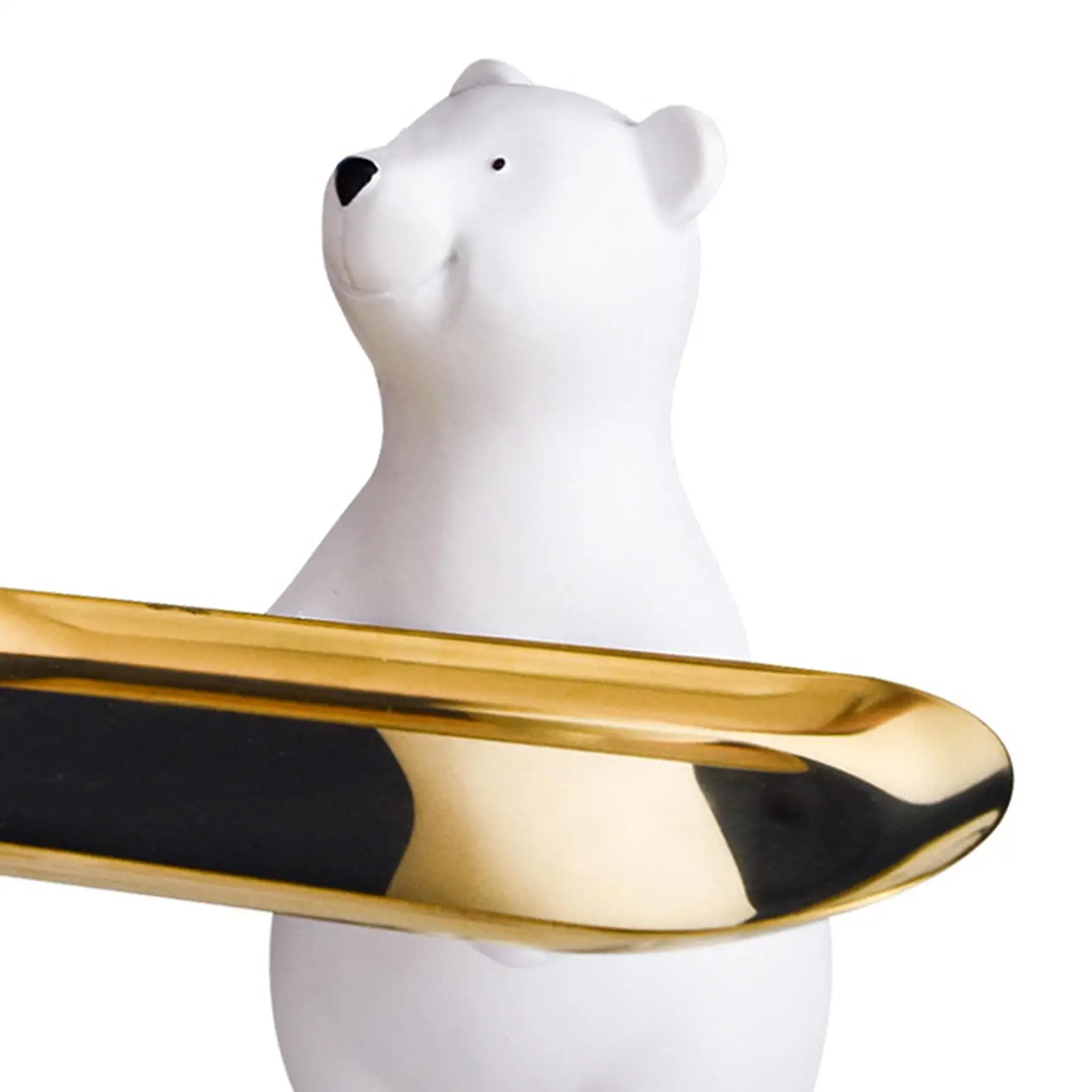 

Resin Polar Bear Figurine Key Storage Tray Holder Home Porch Decoration Gift