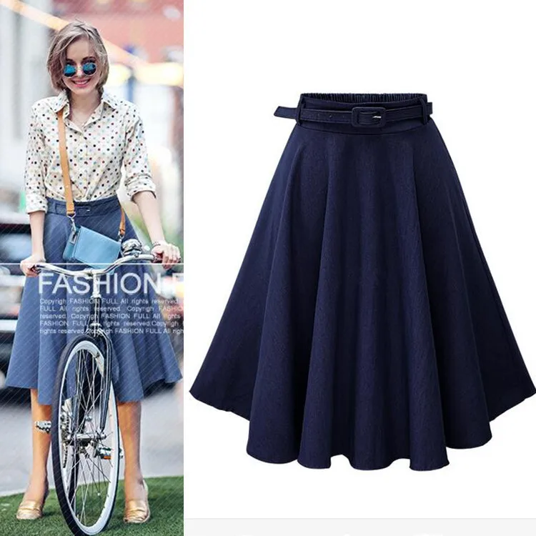 

Denim Skirts Explosions Hot Summer New Denim Skirt Belt