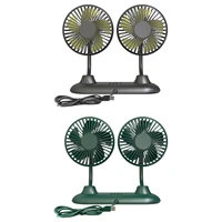 electric car fans adjustable double head fan 360 rotating car auto cooling air fan quiet 3 speed dashboard summer cooling air