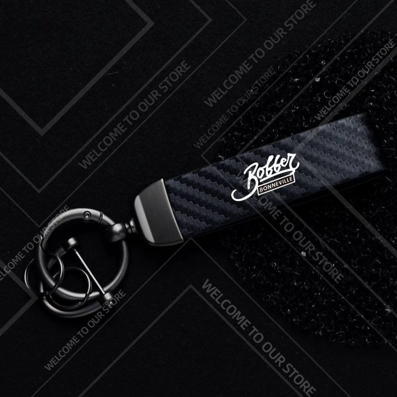 

1 шт. брелок для мотоцикла для Triumph Bonneville Speedmaster Bobber Logo Widget украшения металлический кожаный брелок из углеродного волокна