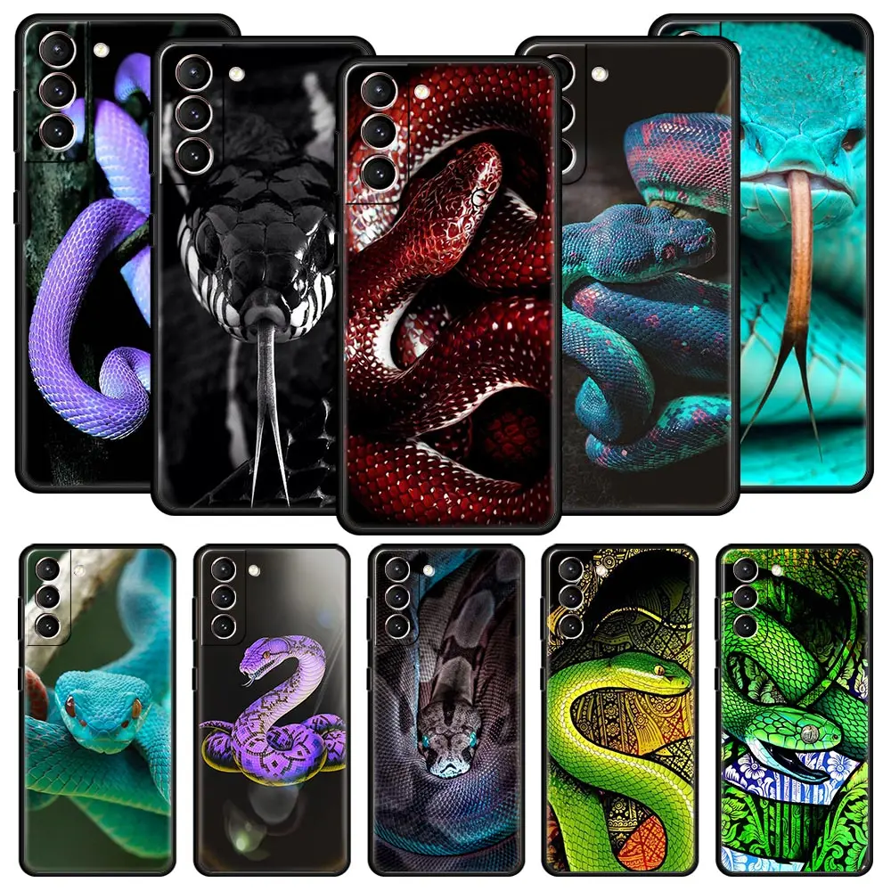 

Luxury GG snake Quality Phone Case For Samsung Galaxy S22 S20 FE S10 Plus S21 Ultra 5G S10E S9 S8 Note 10 Lite 20 Black Cover