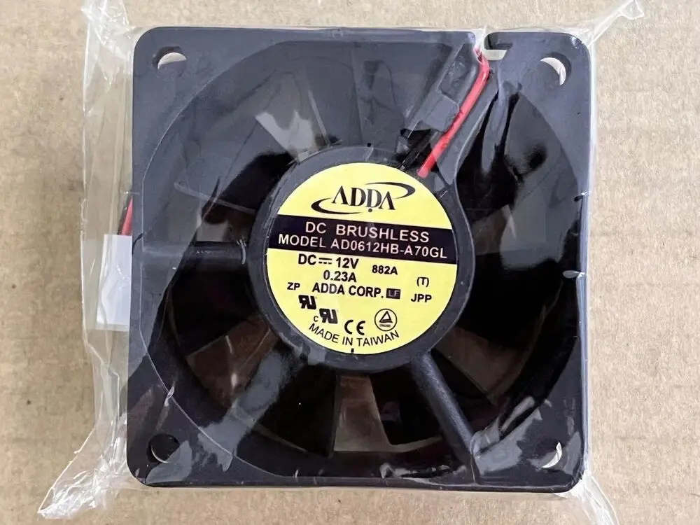 ADDA AD0612HB-A70GL 12 В постоянного тока 0,23 A 60x60x25 мм 2 контакта чехол/Вентилятор охлаждения ЦП