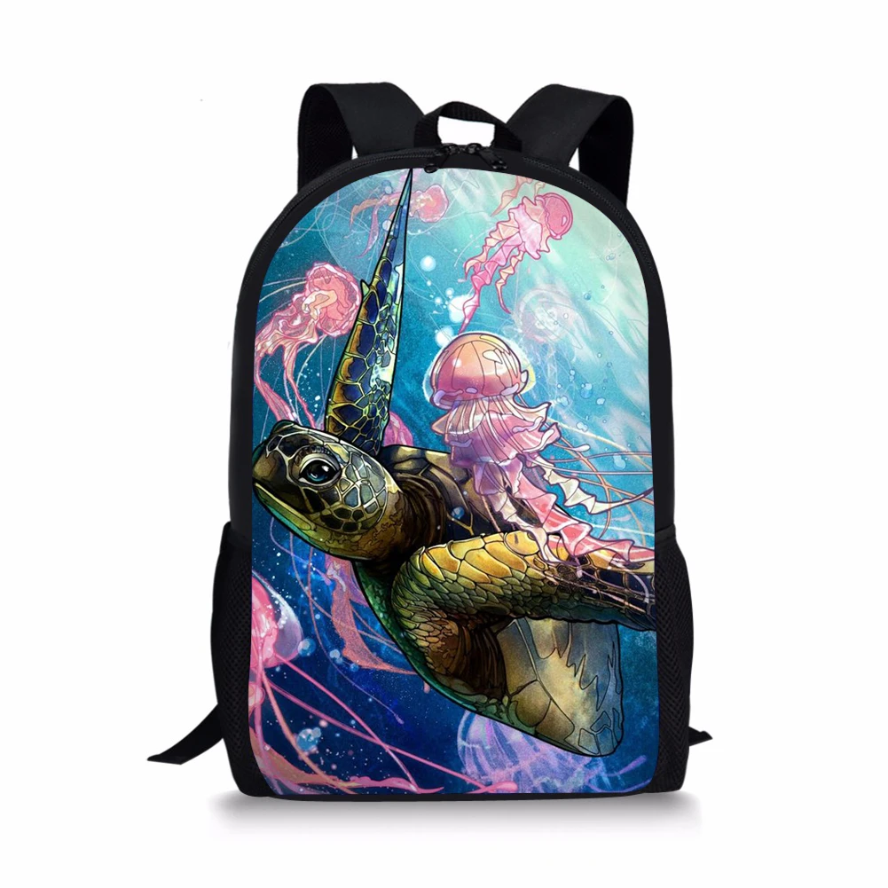 Seaworld Animal Style Print New Large Schoolbag Student School Backpack Waterproof Bagpack Capacity Primary Book Bags
