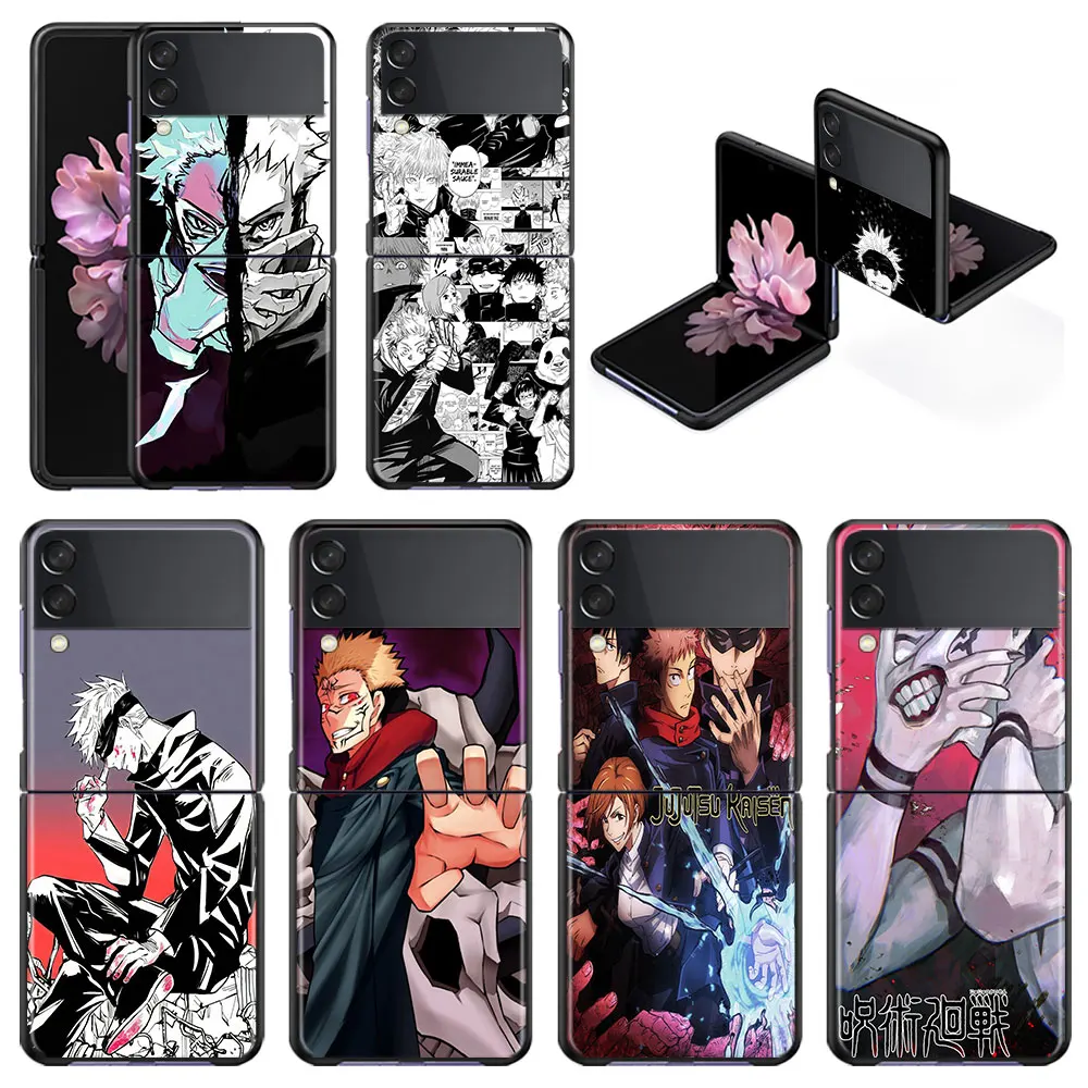 

Anime Jujutsu Kaisen Hard Thin Cell Case Coque for Samsung Galaxy Zflip Zflip3 Flip3 Z Flip 5G GalaxyZflip3 SamsungZFlip Black