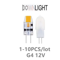 1 10pcs super bright warm cold white mini g4 led acdc 12v 1 2w 1 4w cob light lamp replace 20w halogen for chandelier spotlight