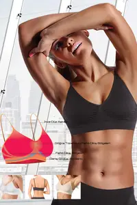 Sexy Easy Wear Seamless Sport Bra for Women -Breathable Underwear Bustier for Gym Fitness Running High impact Workout Vest Top Sexy Easy Wear Seamless Sport Bra for Women -Breathable Underwear Bustier for Gym Fitness Running High impact Workout Vest Top