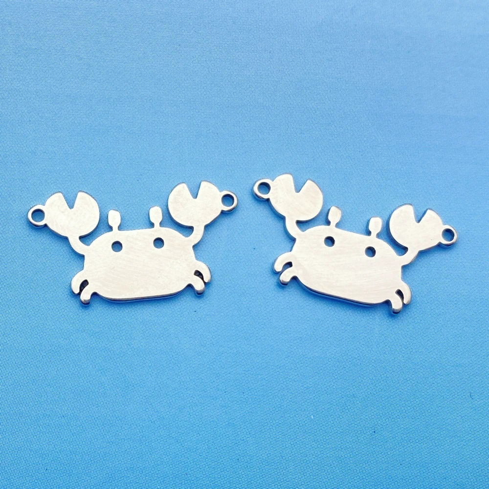 

Подвески из крабов 23*12 мм, 10 шт., стальные компоненты для сережек, морское разноцветное ожерелье, ювелирные изделия ручной работы