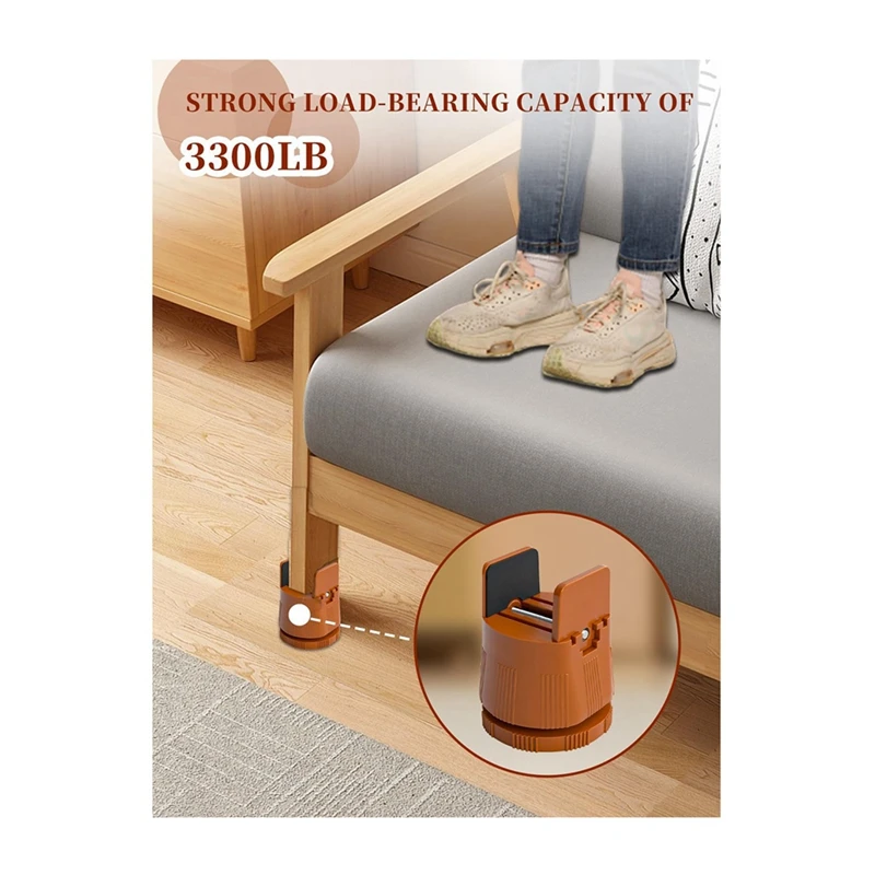 Подставки для кровати Регулируемые мебельные стойки стульев с зажимом