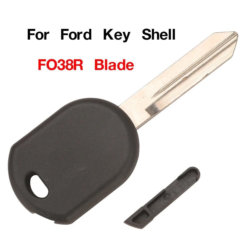 

jingyuqin Transponder Key Shell Car Key Blanks Case For Ford C-Max F350 Escape Fiesta F150 Mustang FO38R Blank Key Blade