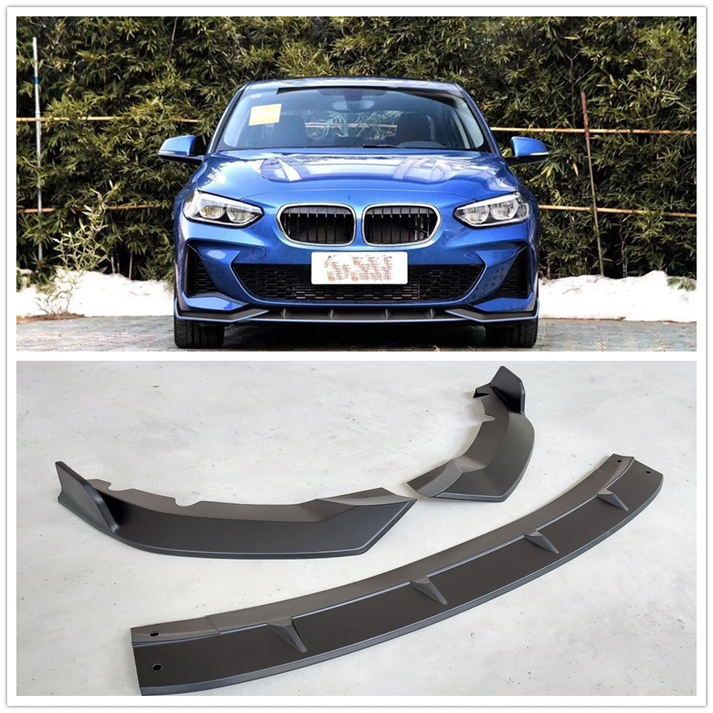 

Передний бампер, спойлер, губа ДЛЯ BMW 1 серии F20 M Sport 2019, матовый черный автомобильный комплект нижней части корпуса, защитная пластина, сплитт...