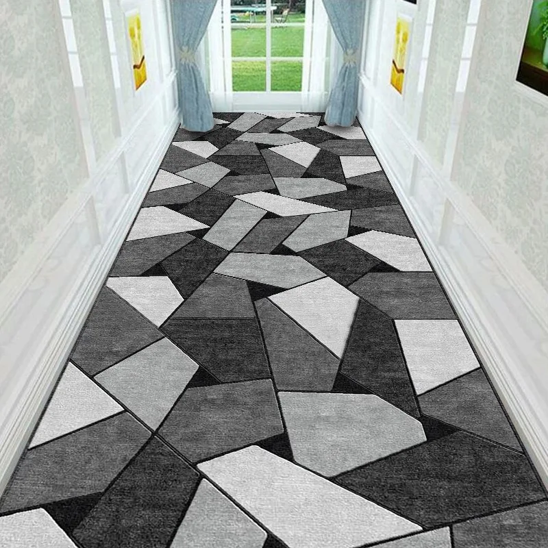 

Long Hall Corridor Rug Modern Living Room Hallway Carpets Geometric Bedroom Kitchen Mat Entrance Doormat Home Floor Area Rug