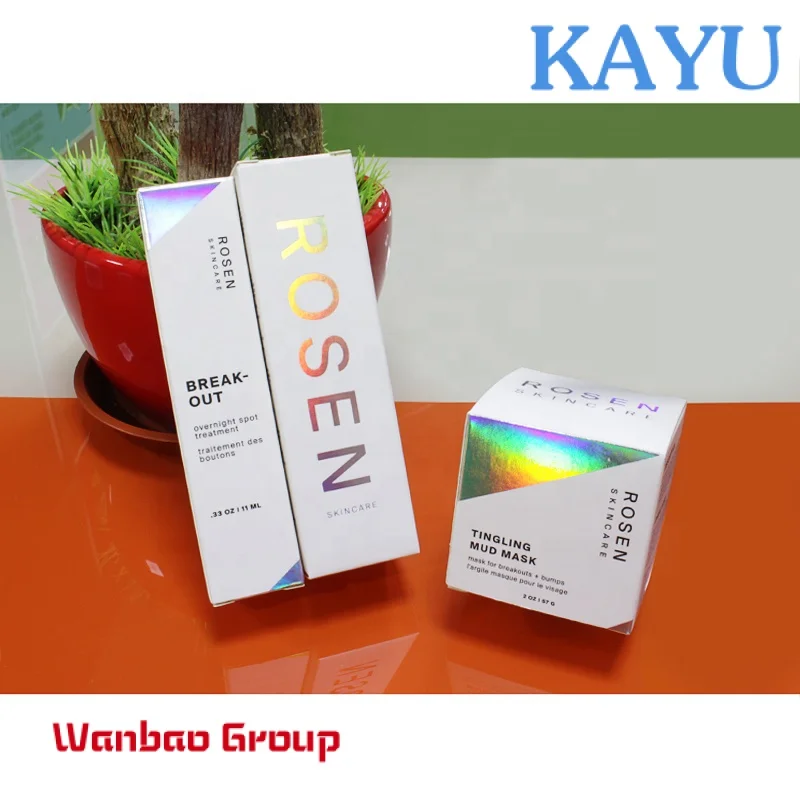 

Custom spot uv cosmetics packaging folding carton box printing