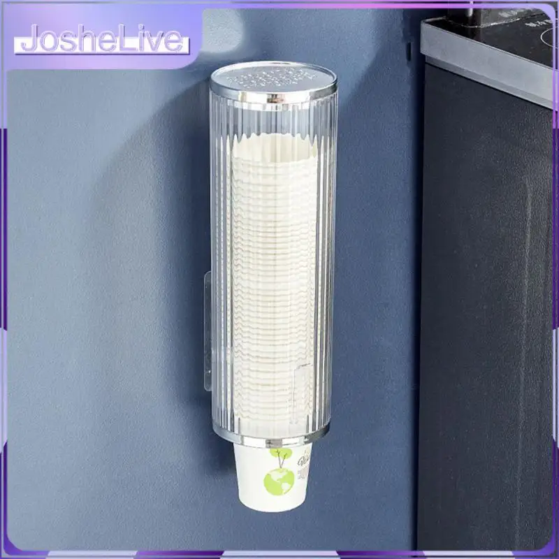

Paper Cup Holder Water Dispenser Wall-mounted Plastic Storage Rack Disposable Automatic Cup Holder Wholesale For Office 1piece