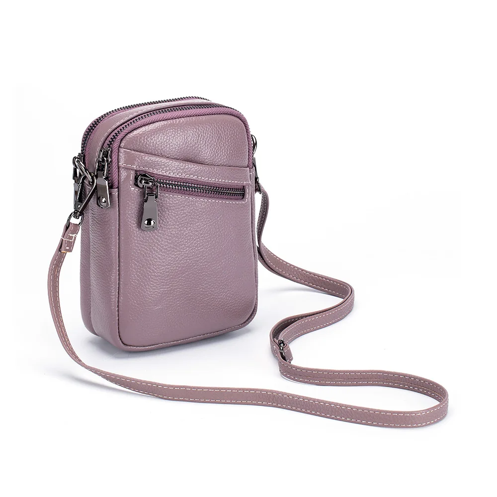 

Роскошный клатч с двойной молнией женская модель 2021 новая кожаная маленькая Вертикальная мини-сумка-мессенджер модная Универсальная