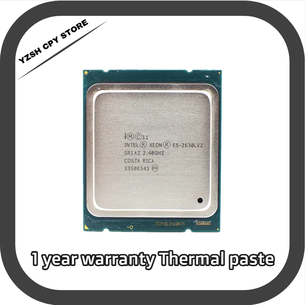 

Intel Xeon E5 2630L V2 Processor SR1AZ 6 Core 2.4GHz 15M 60W E5 2630LV2 Server LGA 2011 CPU