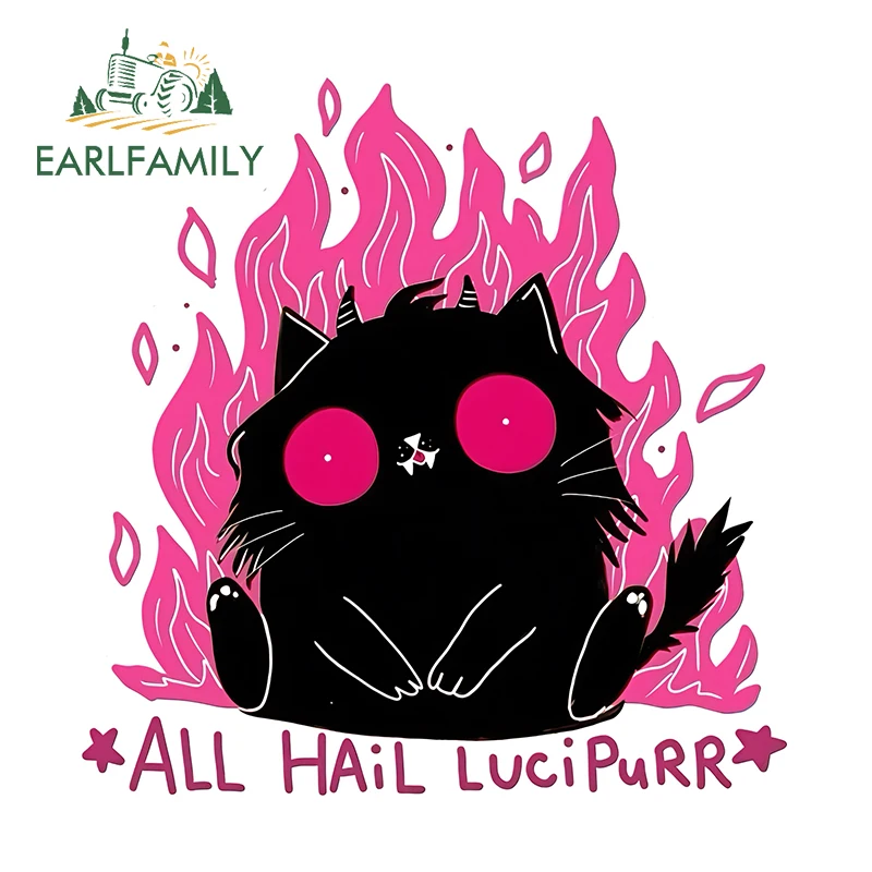 EARLFAMILY 13 см × 12 8 автомобильные наклейки с дьявольским котенком классные