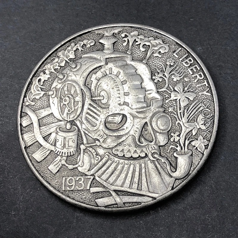 

Механический скелет монеты из меди 1937 года