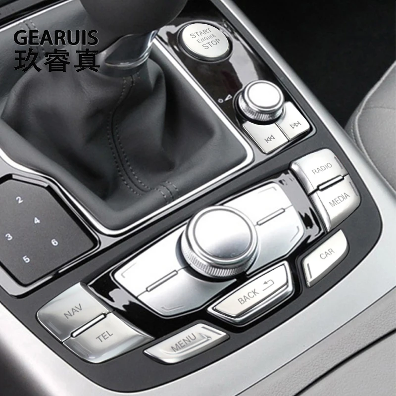 

Кнопка переключения автомобиля, кнопка запуска и остановки двигателя, декоративная крышка, наклейка, отделка для Audi RS6 RS7 S6 S7 C7 2012-2018 A6 A7, аксессуары для интерьера