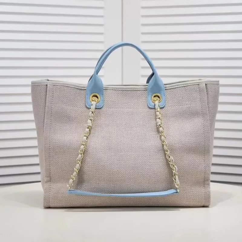 

Luxury Designer Handbags Female Classic Beach Bag Shopping Bag Large Capacity Canvas Shoulder Bags For Women New Fashion 2023