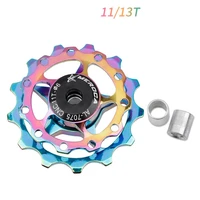cool 11t13t mtb mountain bicycle rear derailleur pulley jockey wheel aluminum alloy road bike guide roller for 78910 speed