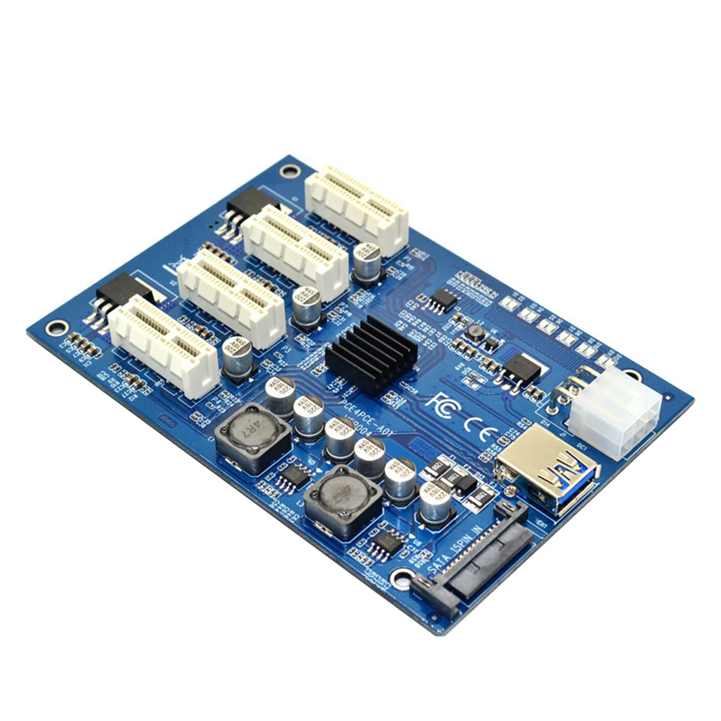

Riser Card PCI-E 1 to 4 Port Adapter NGFF PCI-E Multiplier USB Expansion Kit PCI-E Slot Adapter PCIe Port Card
