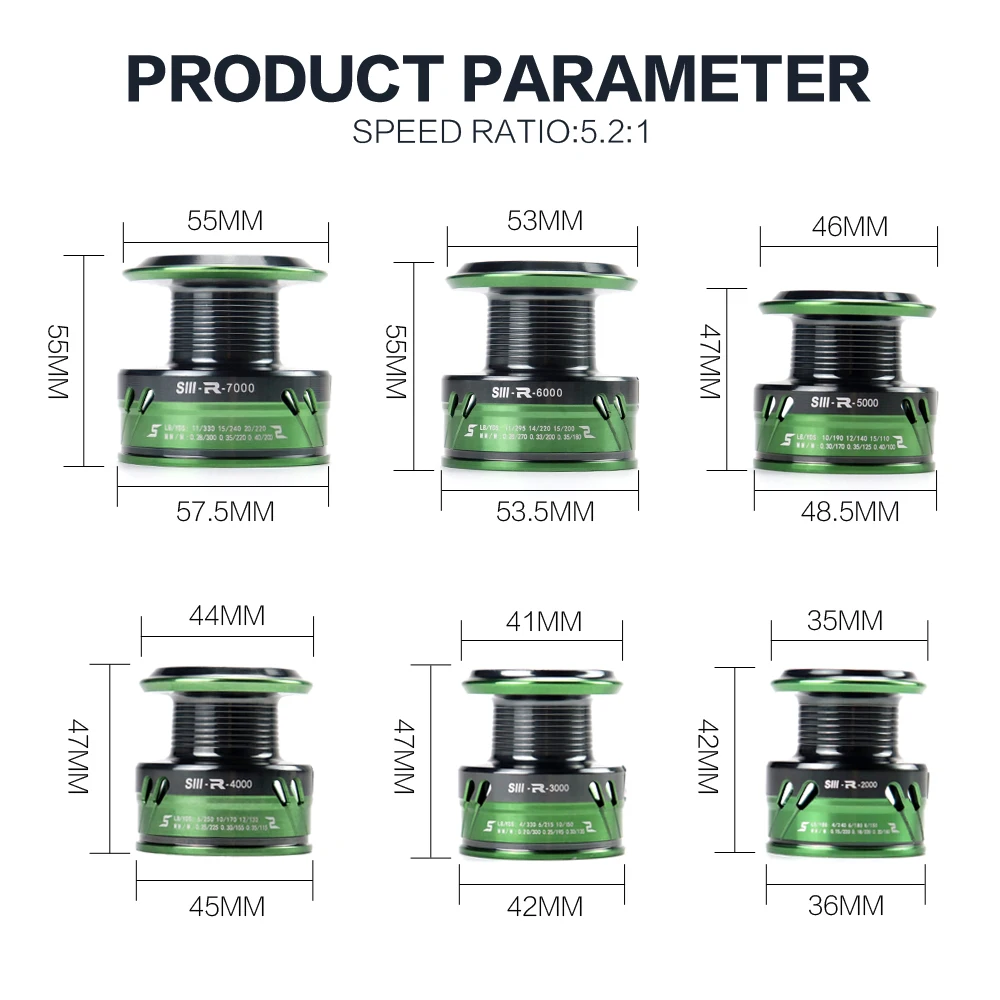 Катушки для спиннинга JOF максимальная нагрузка 10 кг Ультралегкая металлическая