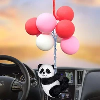 2d car hanging ornament ballons pink acrylic animal hanging ornament car interior cartoon rearview mirror panda car decor