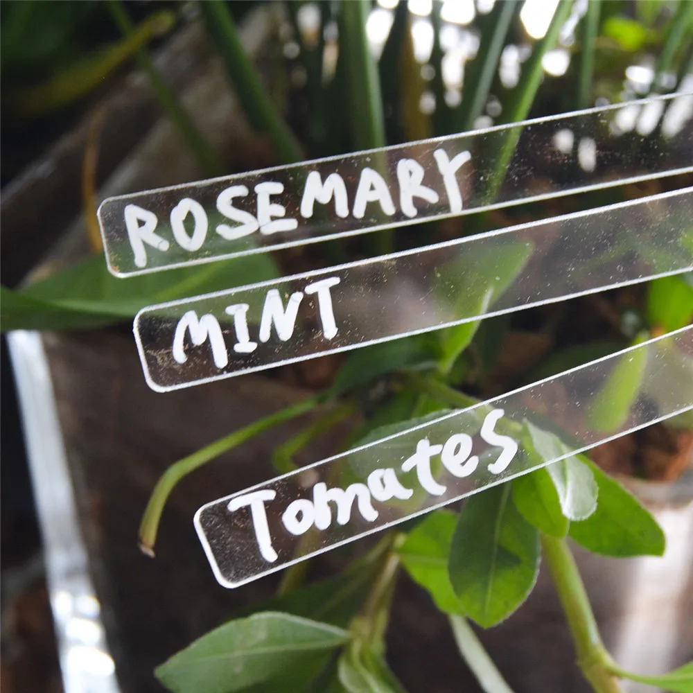 

24pcs Acrylic Plant Labels Nursery Markers Flower Pots Seedling Sign Mark Flower Identifying Succulent Labels Tags 2023