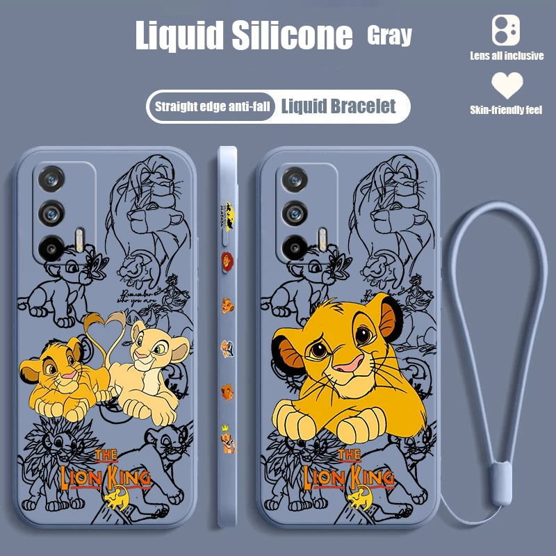 Симпатичная Симба Disney Король Лев для OPPO Reno 10 9 8 7 6 5 4 Z SE Pro Plus Lite жидкая левая