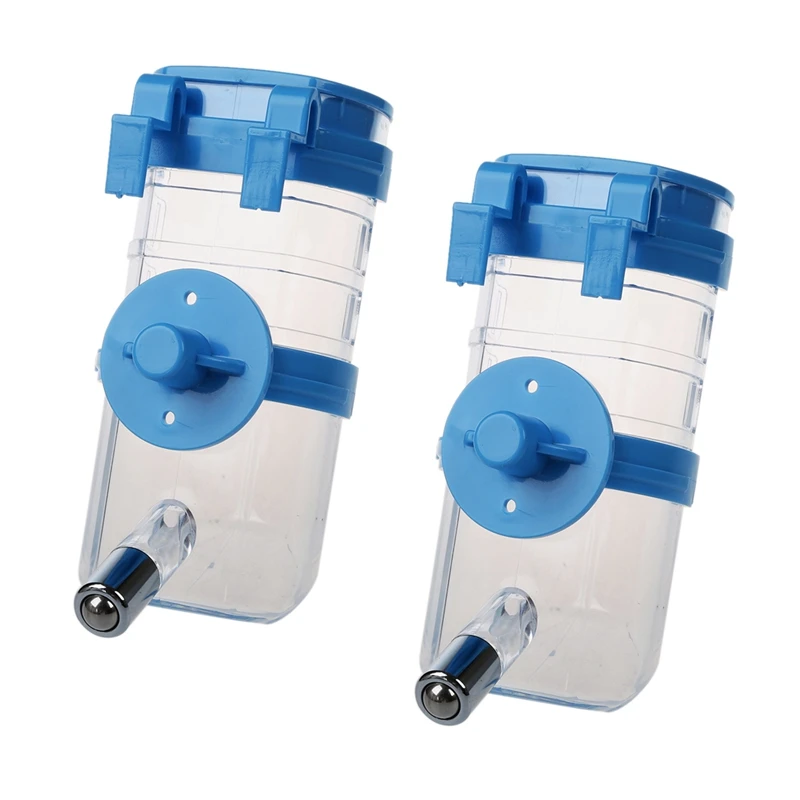 

2X Dog Cat Puppy Drinking Water Bottle Pet Water Dispenser Pet Water Feeder - Blue