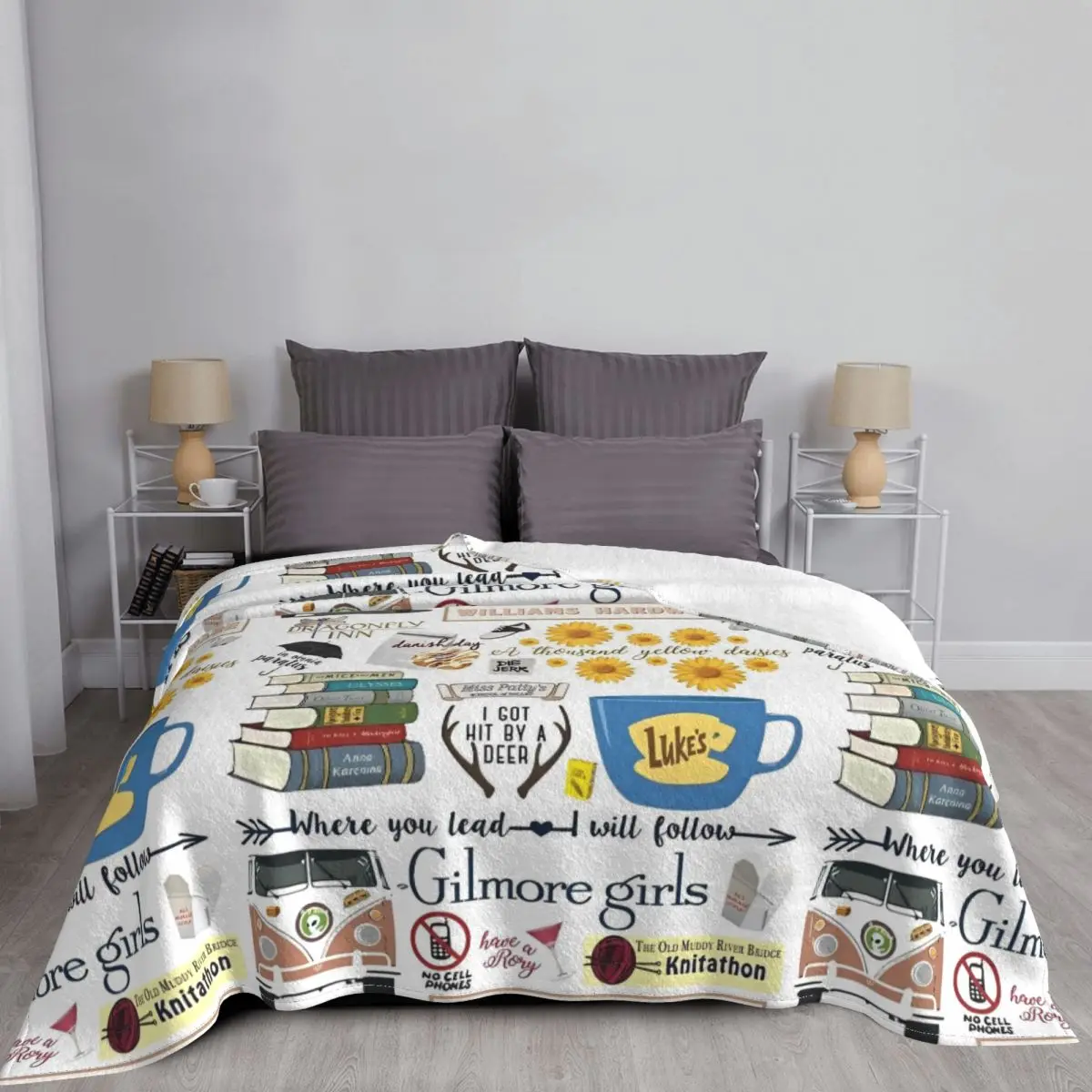 Пушистое одеяло Gilmore Girls I Drink Coffee Like Girl для ТВ дома отеля дивана покрывала
