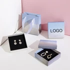 510 шт.лот бумажные коробки для украшений с логотипом на заказ, подарочные коробки для украшений с логотипом, коробки для сережек, ожерелий, браслетов, колец