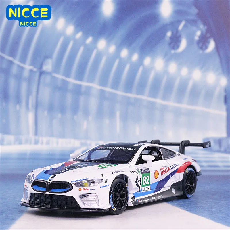 Гоночная машина Nicce 1:32 BMW M8 Le литая металлическая модель автомобиля Игрушечная