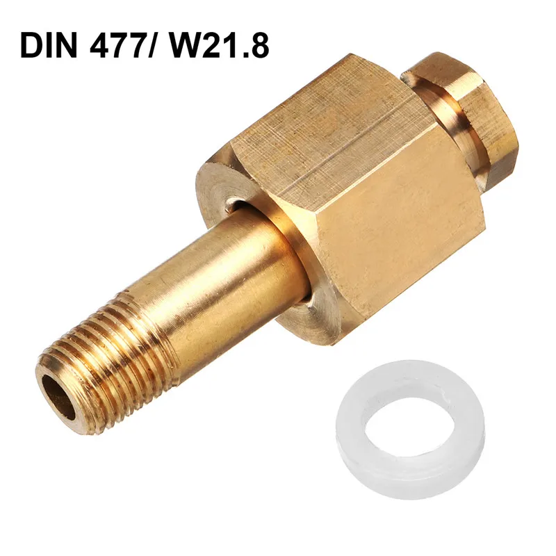 

Regulator Valve Inlet Nut DIN 477/ W21.8 CO2 Carbon Dioxide Nipple with Washer Brass Nut Washer Set Accessories Tool Parts