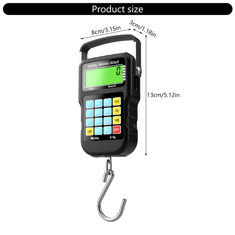 Рыболовные весы с рулеткой и крючком 110 фунтов/50 кг подвесные Прямая поставка