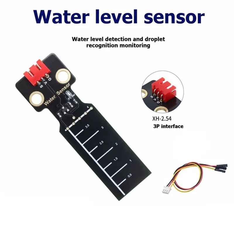 Фото Датчик уровня воды, совместимый с Arduino, 3.3V-5V DC, для определения уровня дождевой воды и измерения глубины/высоты поверхности жидкости №3