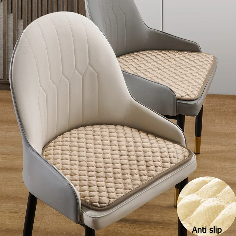 Seat Cushion Cover Horseshoe Shape Solid Color Kitchen Chair Seat Covers Anti Slip Seat Cushion Office Hotel