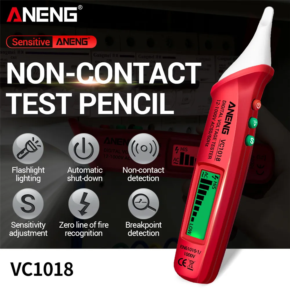 

Цифровой Интеллектуальный вольтметр переменного тока ANENG VC1018, 1000 в
